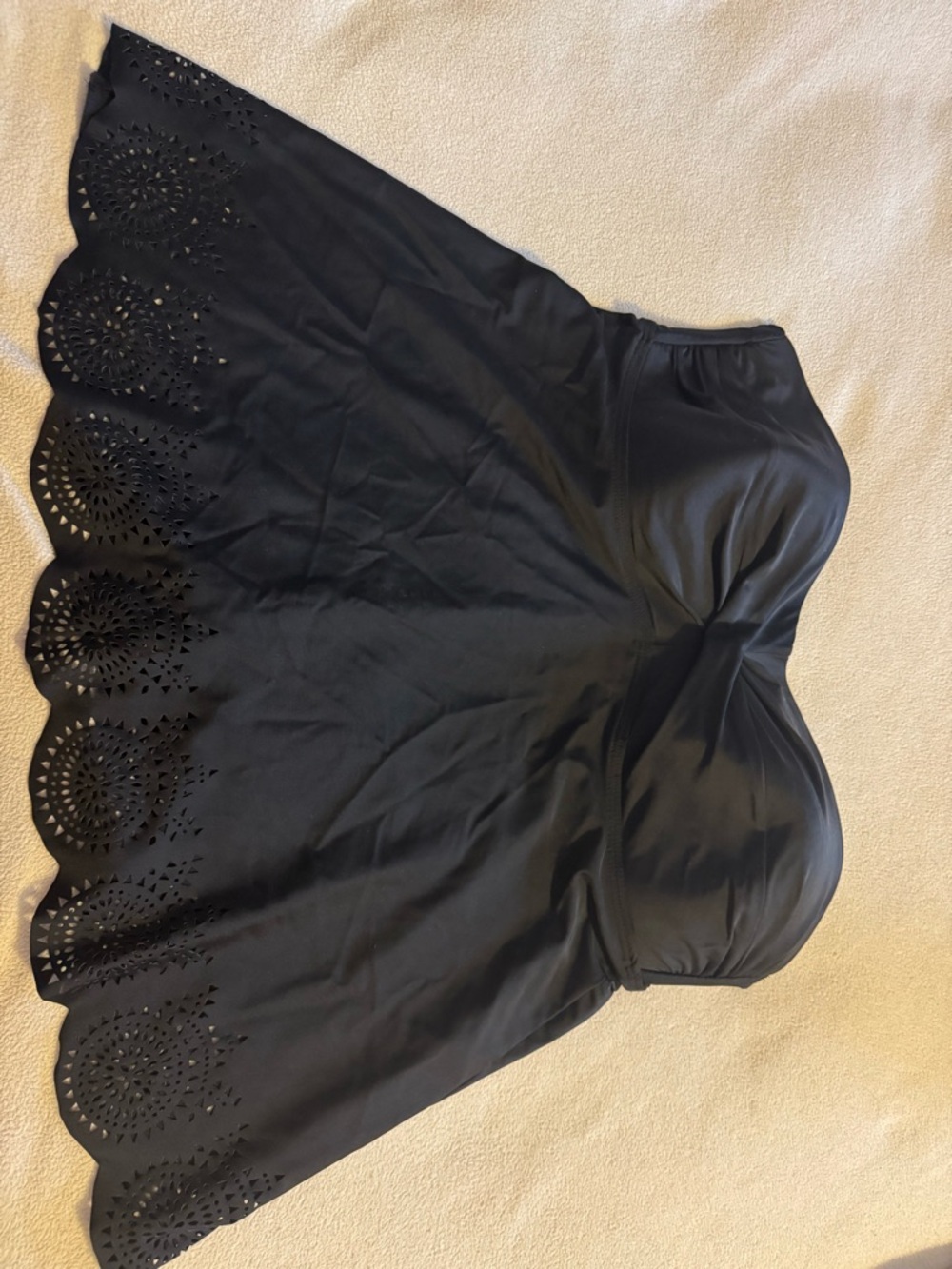 Merona Black Laser-Cut Circle Skater Skirt